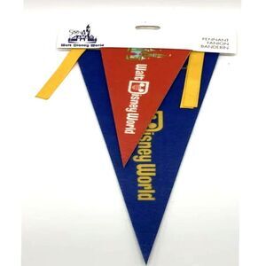 Disney Parks Walt Disney World 50th Anniversary Vault Collection 2 Pennants New